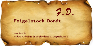 Feigelstock Donát névjegykártya